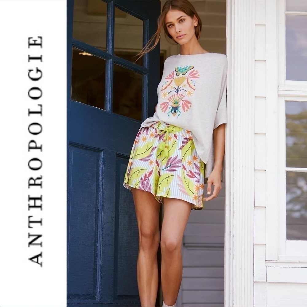 SOLD NWT ANTHROPOLOGIE Mary O’Malley RARE Butterfly Oversized Tee M/L - Picture 2 of 9